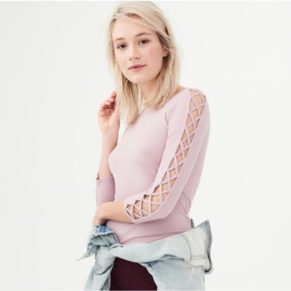 🔻🔻🔻sale Lattice long sleeve top